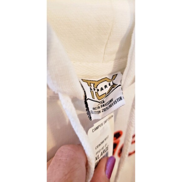 NWT - TCX Apparel - Virginia Tech Hokies Hoodie - XXL - White - Polka Dot Hokies - Picture 6 of 6